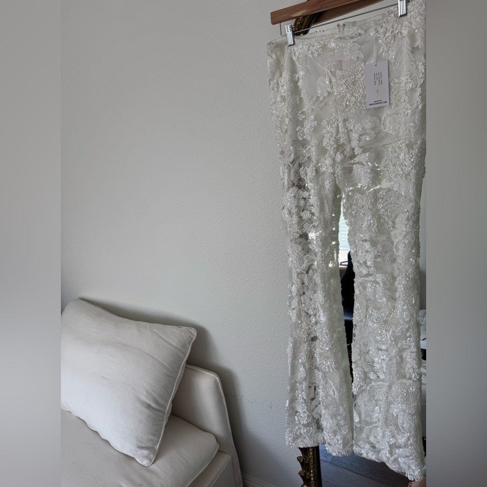 COPY - AKNVAS x REVOLVE Lennon White Embroidered Trousers